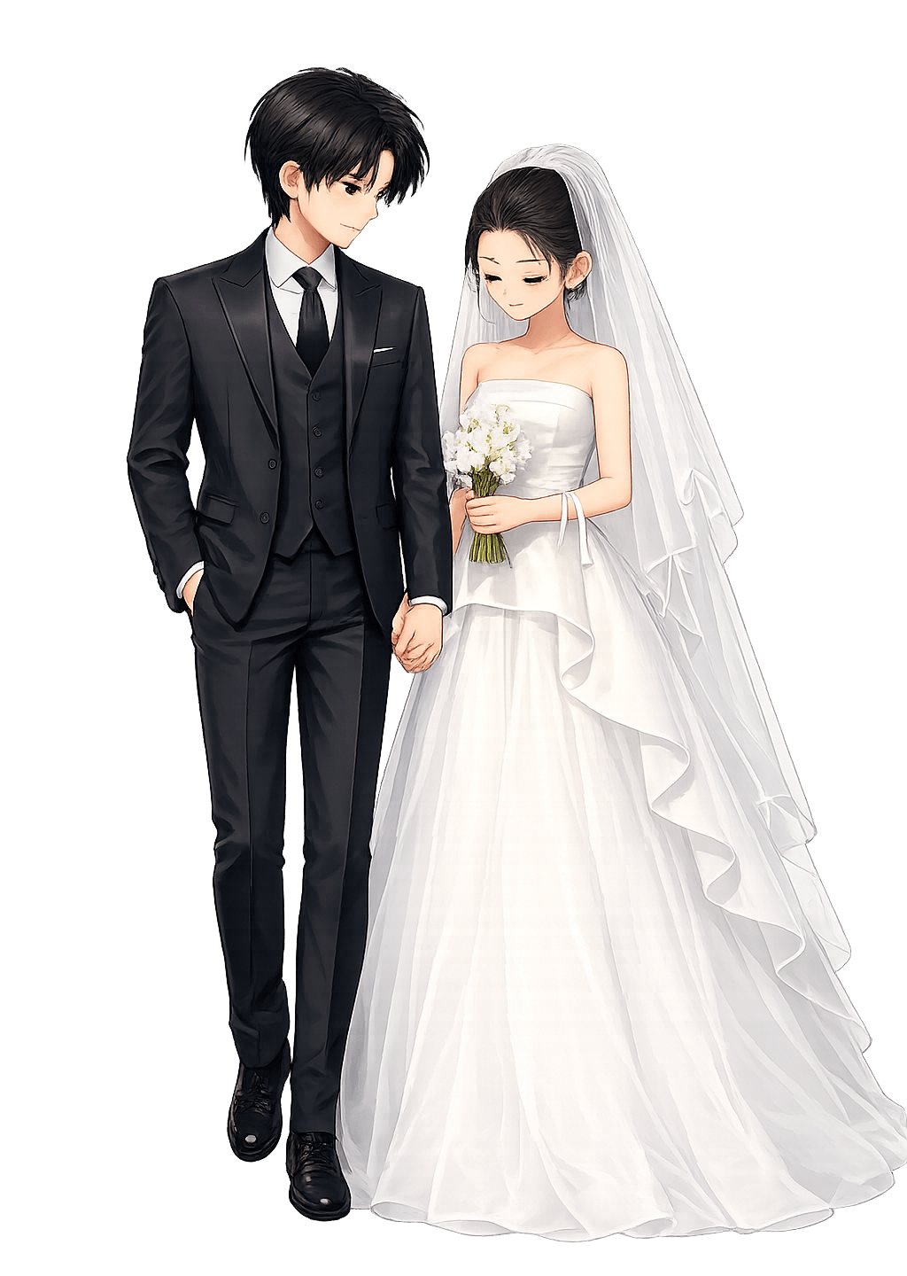 Ảnh cô dâu chú rể chibi